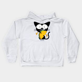 hungry cat, It's taco time Kids Hoodie